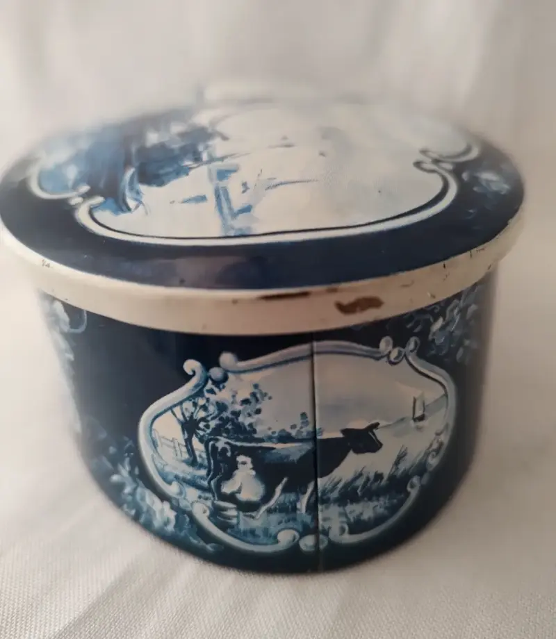 Caja Ovalada De Lata Vintage Droste Holandesa - 5