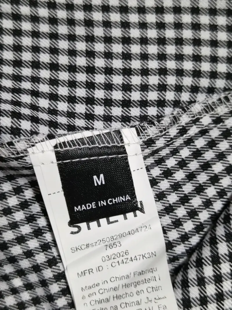 Blazer a cuadros blanco y negro para mujer - 3