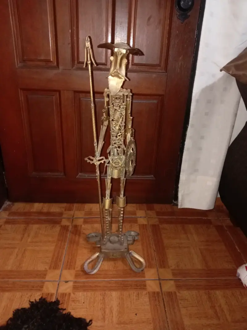 Escultura metálica de Don Quijote 73 cm. - 2
