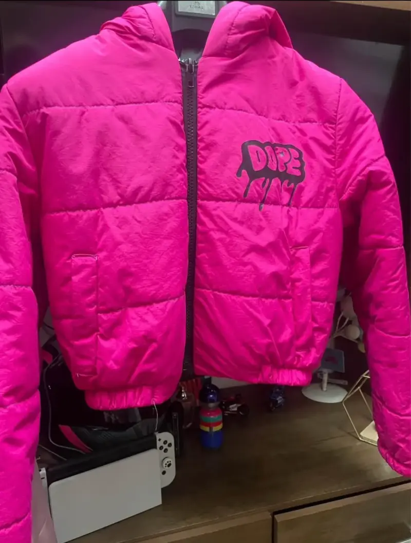 Chaqueta acolchada fucsia Dope