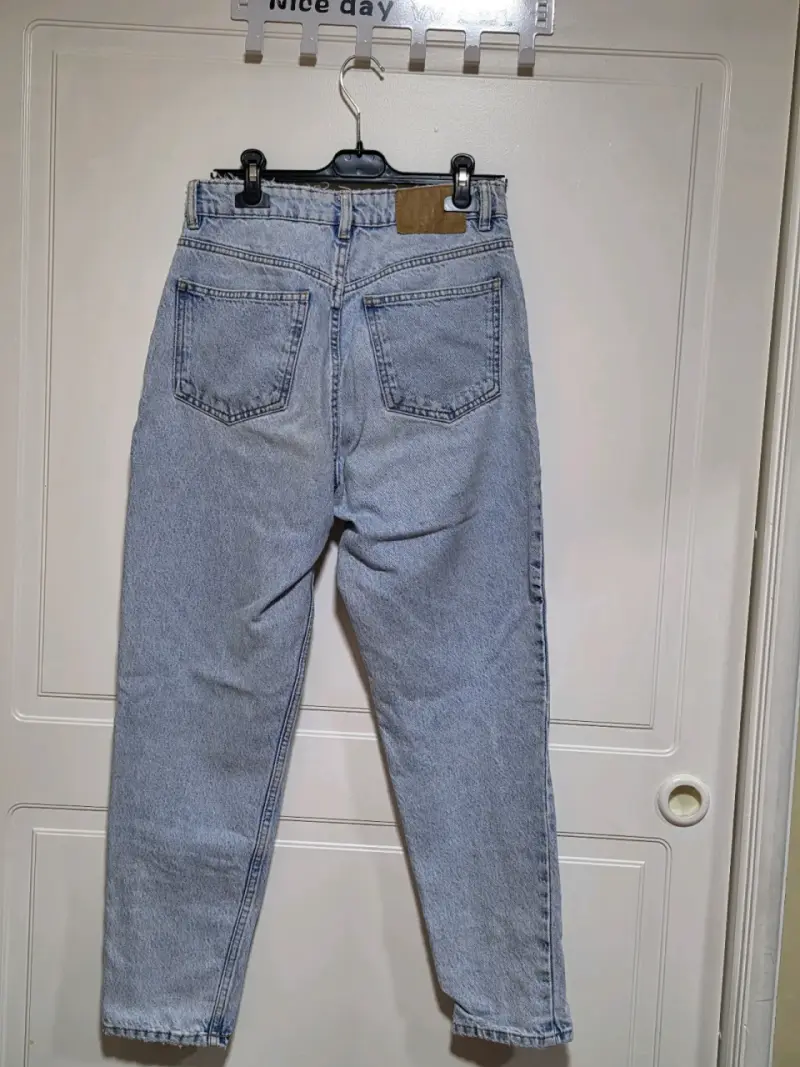 Jeans azul claro Zara de tiro alto - 2