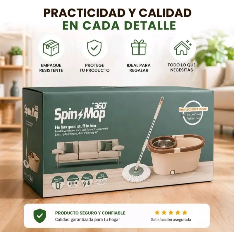 Set de mopas giratorias con balde - 3