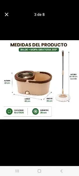 Set de mopas giratorias con balde - 4