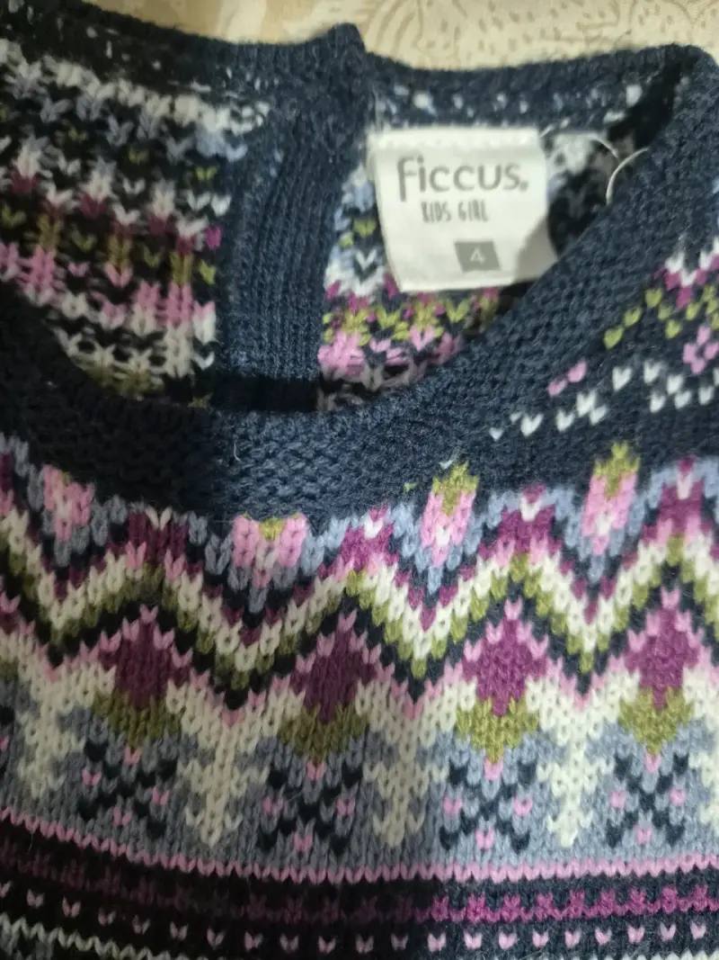 Vestido tejido Ficus con diseño étnico - 3