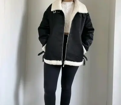 Chaqueta aviador con cuello de borrego - miniatura 2