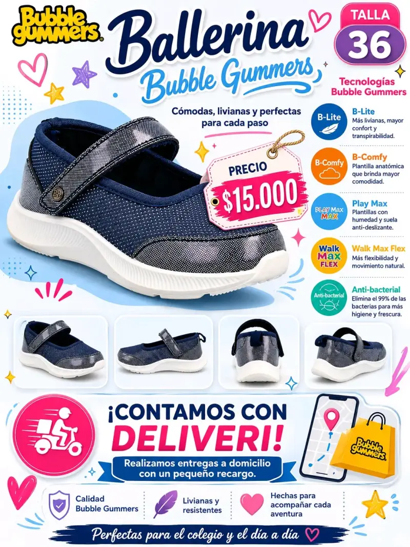 Zapatos Ballerina Bubble Gummers Talla 36