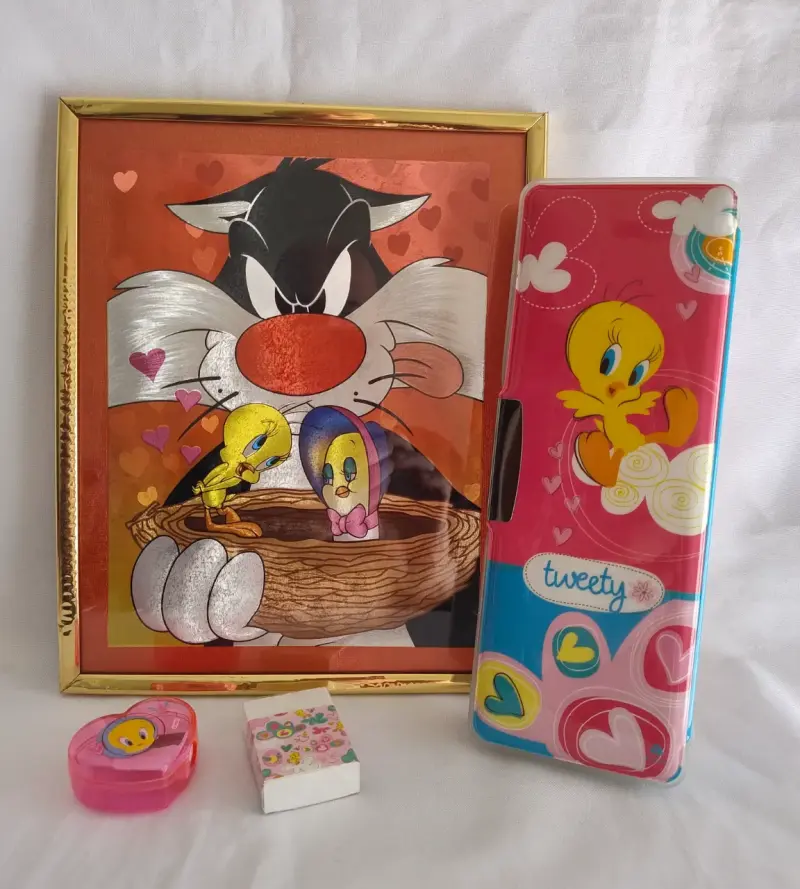 Estuche Retro Piolin Nuevo Con Accesorios y Cuadro - 1