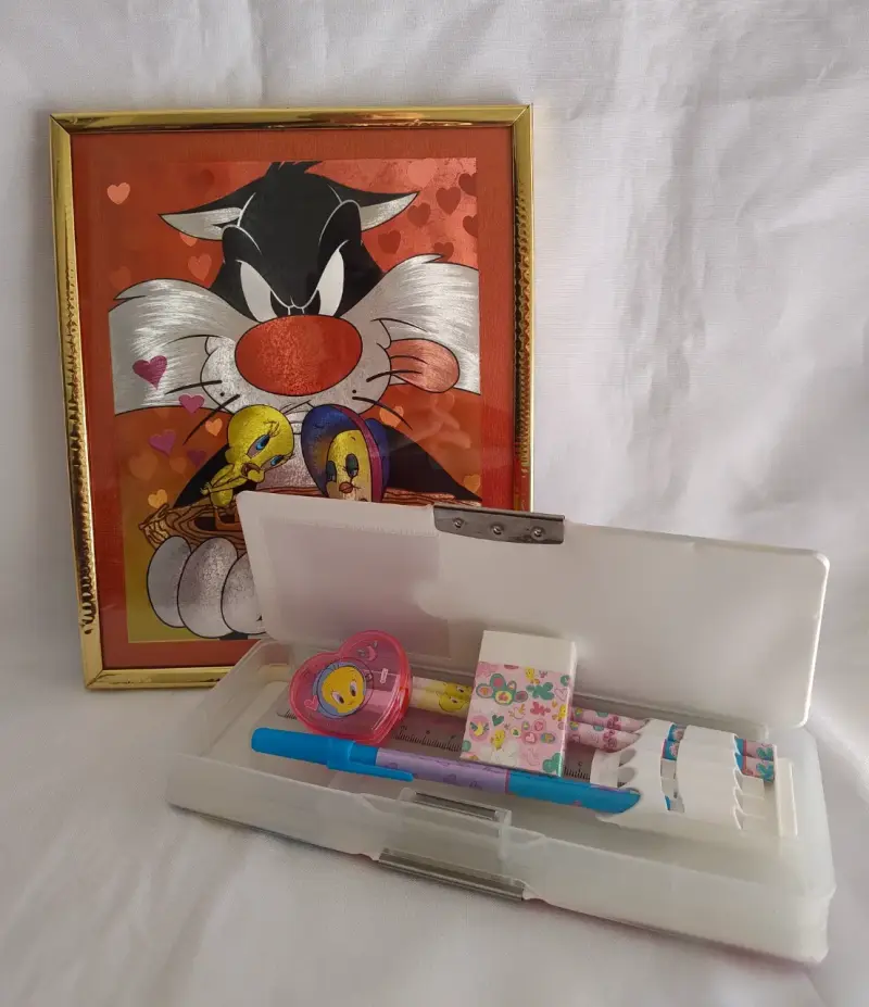 Estuche Retro Piolin Nuevo Con Accesorios y Cuadro - 2