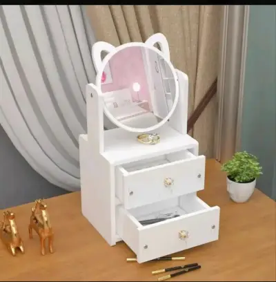 Organizador de maquillaje con espejo y cajones - miniatura 2