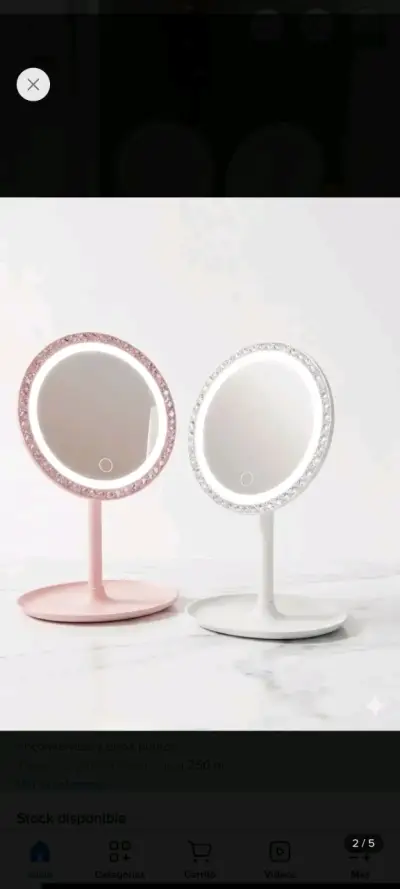Espejo de maquillaje con luz LED✨🪞 - miniatura 1