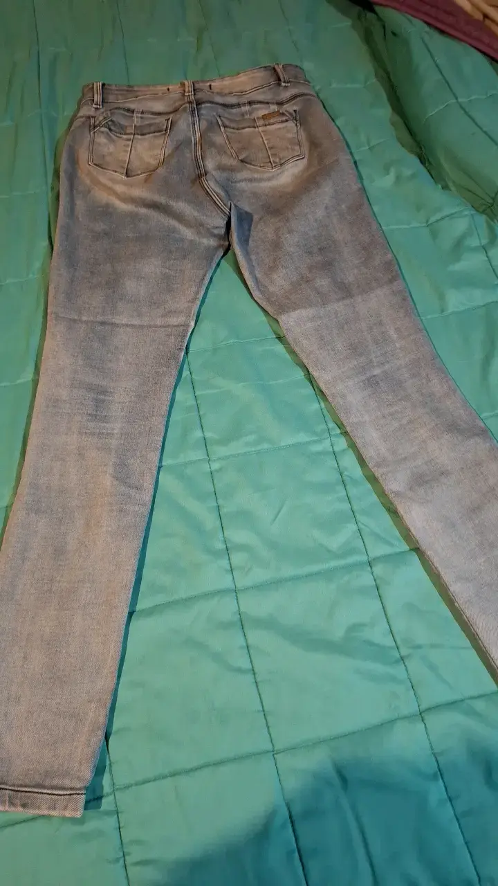 Jeans desgastados azul claro para mujer - 2