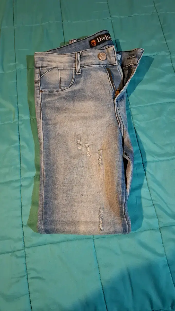 Jeans desgastados azul claro para mujer - 3
