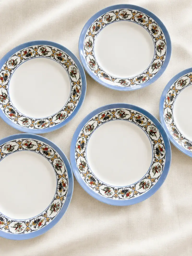 Platos de pan porcelana checa en tornasol - 1