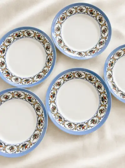 Platos de pan porcelana checa en tornasol - miniatura 1
