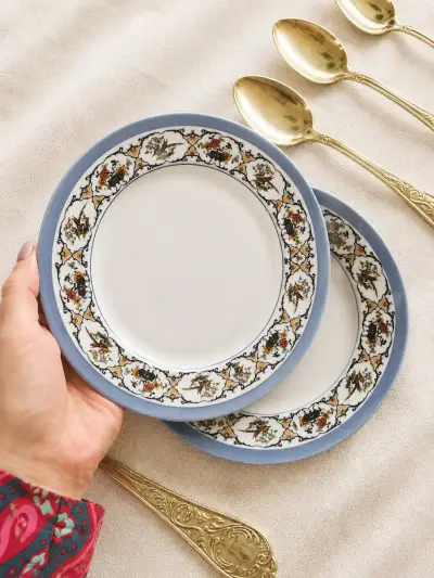 Platos de pan porcelana checa en tornasol - miniatura 2