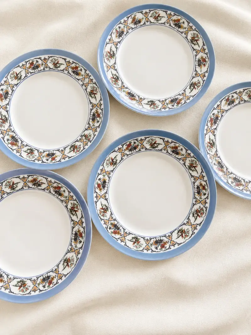 Platos de pan porcelana checa en tornasol - 4
