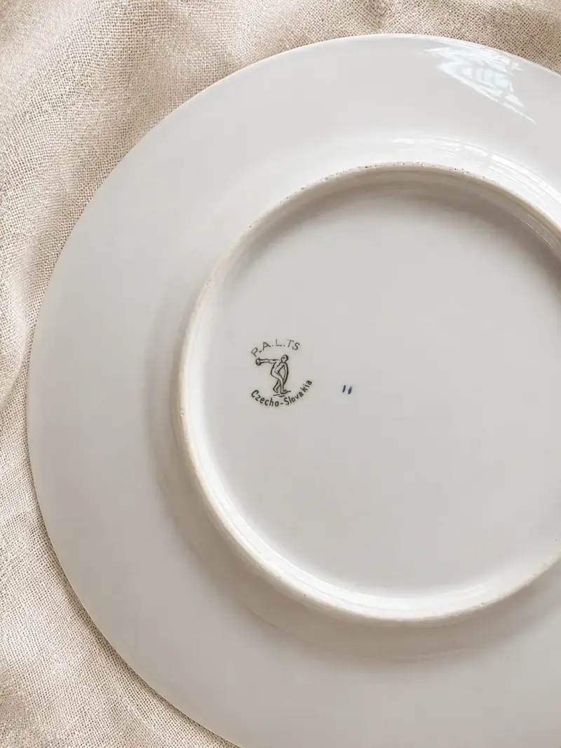 Platos de pan porcelana checa en tornasol - 5