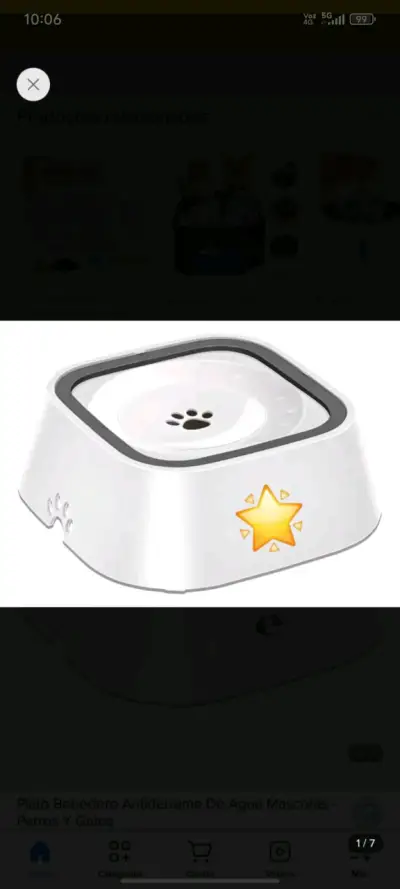 Plato bebedero antiderrame para mascotas - miniatura 1