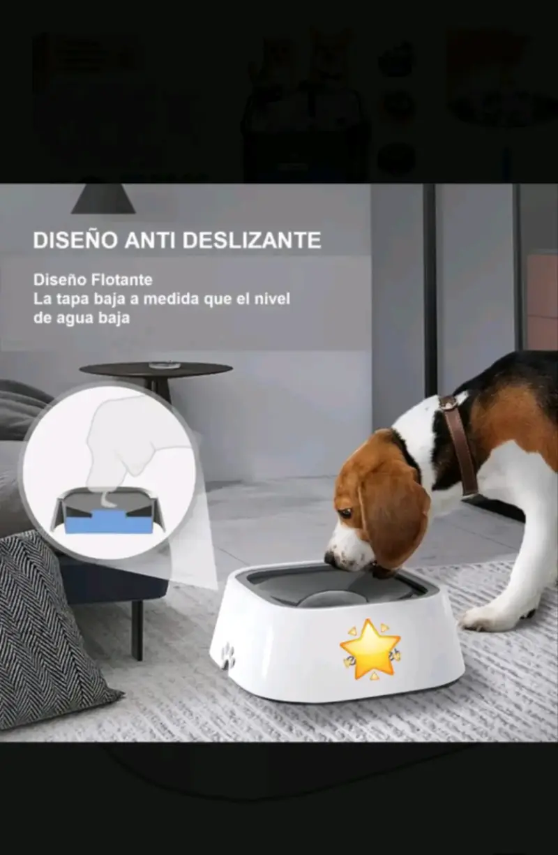 Plato bebedero antiderrame para mascotas - 3