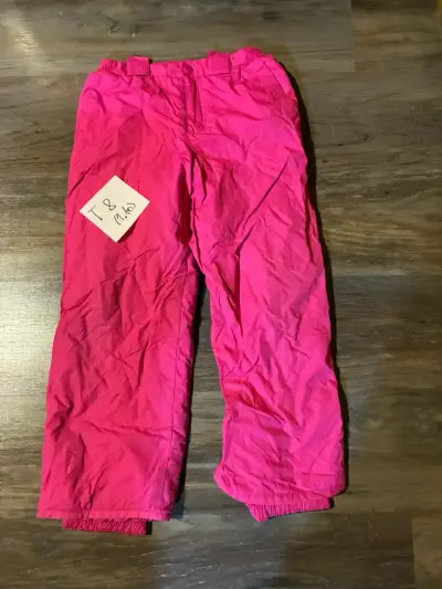 Pantalones de nieve rosados para niña T8 - miniatura 1