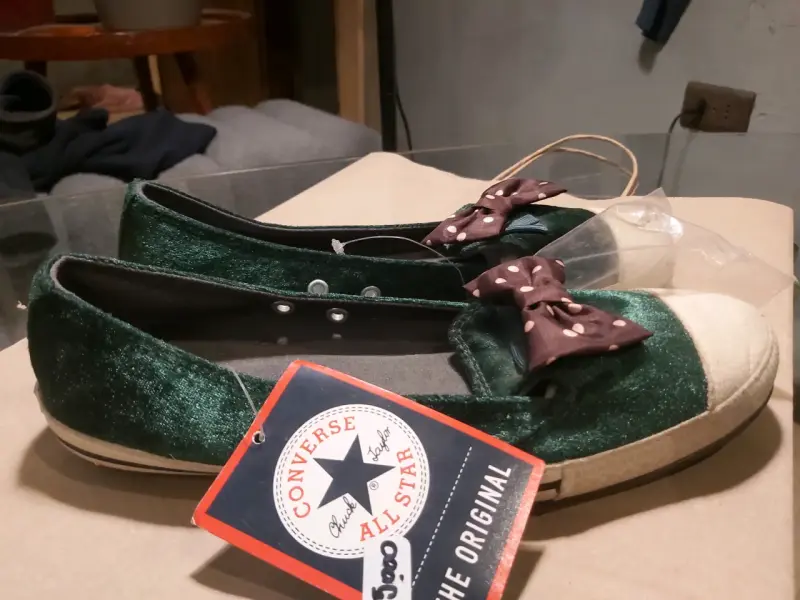 Zapatillas Converse All Star verdes con lazo - 1