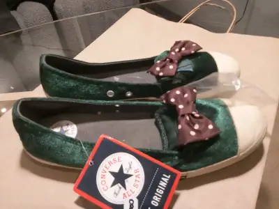 Zapatillas Converse All Star verdes con lazo - miniatura 2
