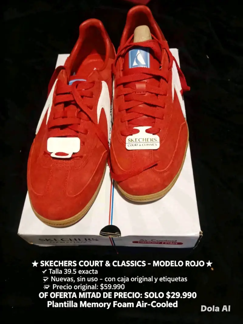 Zapatillas Skechers Court & Classics rojas nuevas
