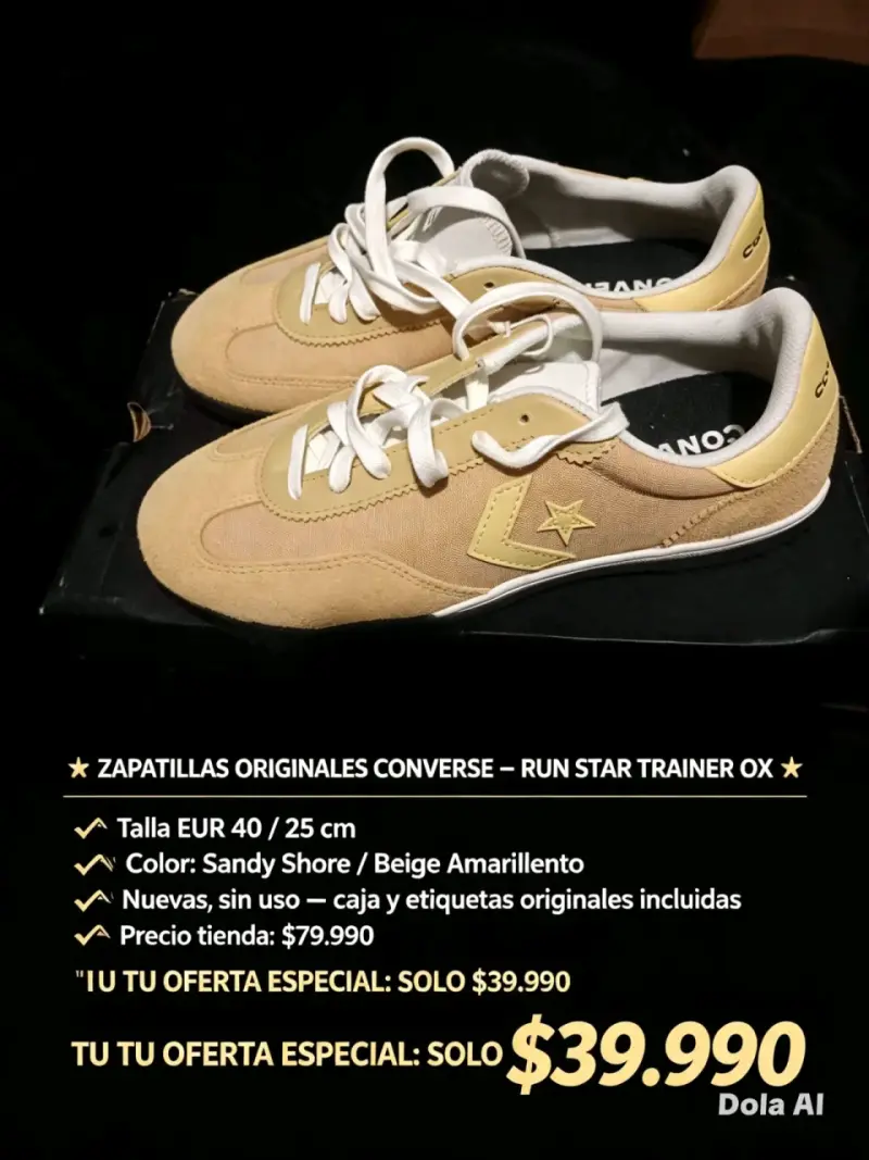 Zapatillas Converse Run Star Trainer OX beige