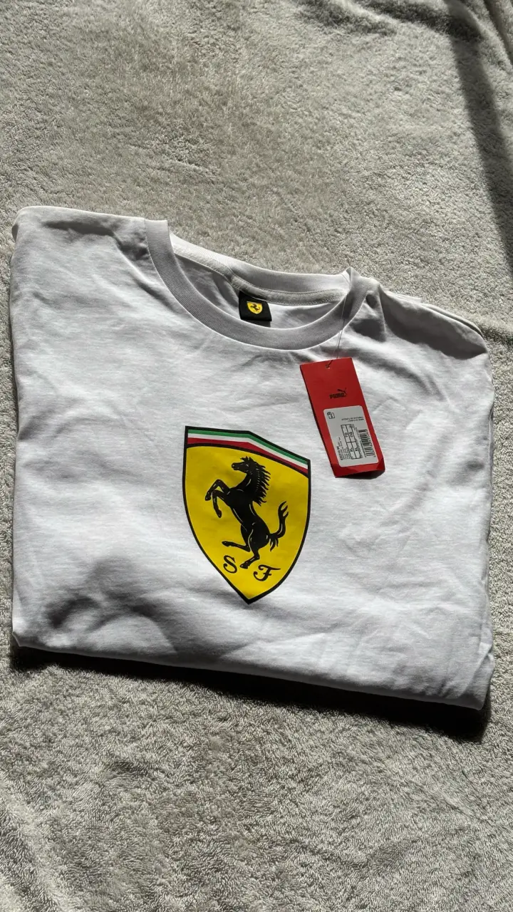 Polera blanca Ferrari Puma XL
