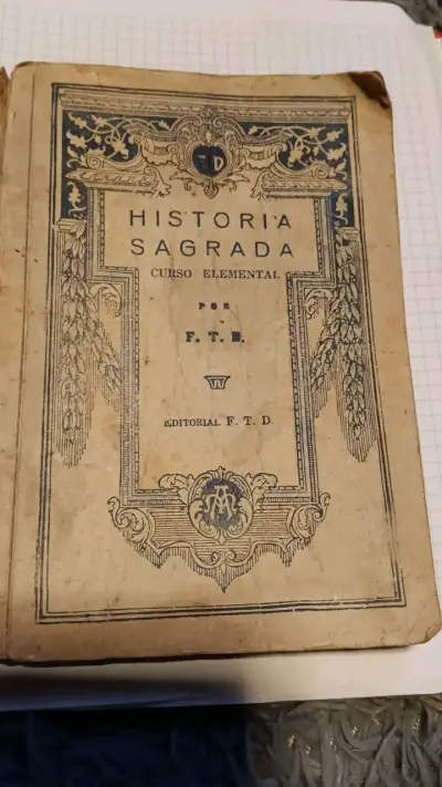 Libro antiguo 'Historia Sagrada' curso elemental - miniatura 4