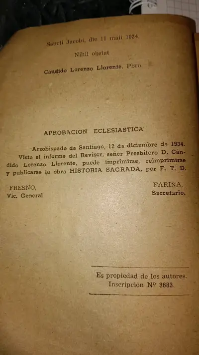 Libro antiguo 'Historia Sagrada' curso elemental - miniatura 5