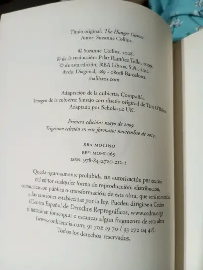 Libro 'Los Juegos del Hambre' de Suzanne Collins - miniatura 2