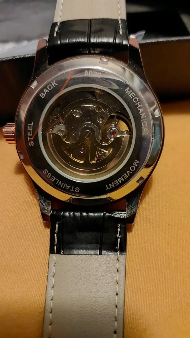 Reloj Longlux automático con correa de cuero - 3