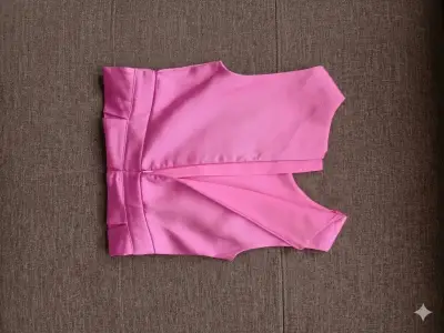 Vestido rosa sin mangas para niña - miniatura 3