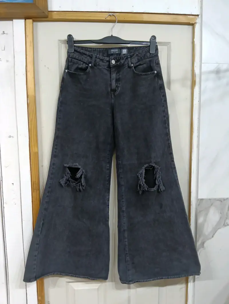 Jeans anchos tela rígido Foster talla 38 - 2