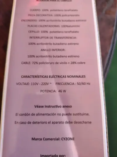 Plancha y peineta 2 en 1 Cyzone nueva - miniatura 2