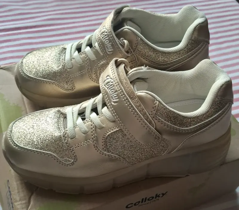 Zapatillas deportivas Colloky blancas para niños - 5