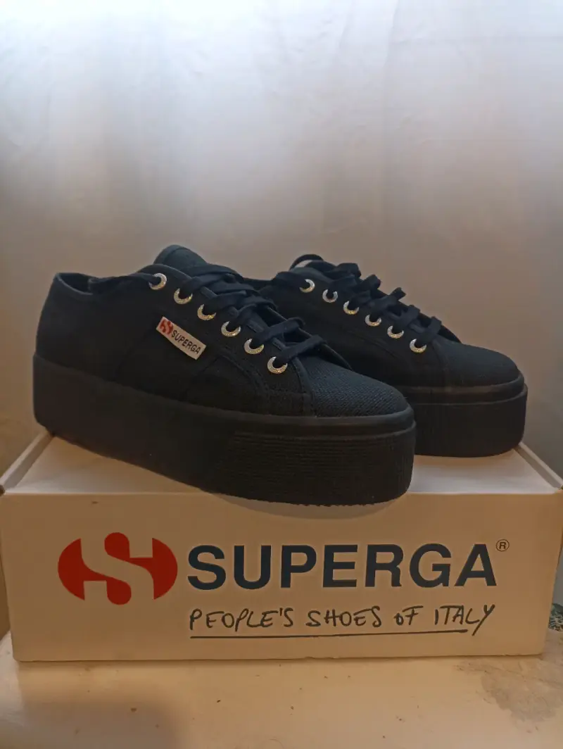 Zapatillas negras Superga de plataforma - 2