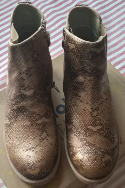 Botines de cuero estilo serpiente Colloky - miniatura 2