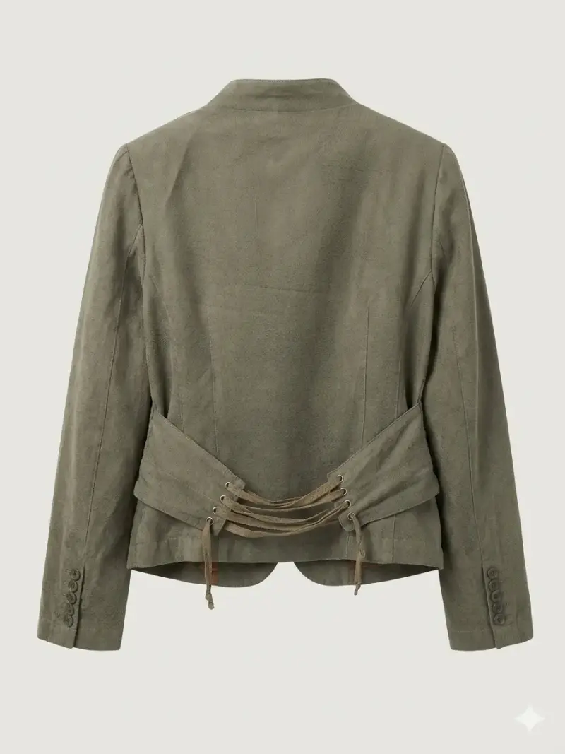 Blazer beige de lino para mujer Marquis - 3