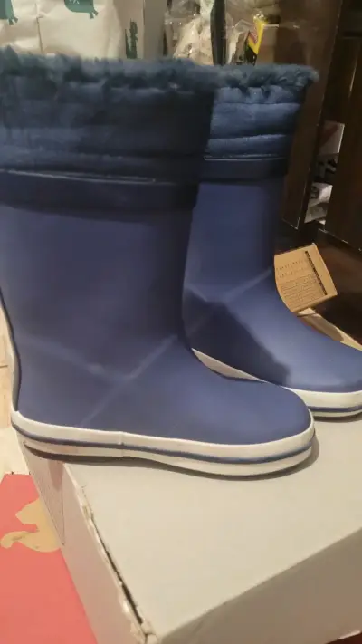 Botas de lluvia azules para niños - miniatura 1
