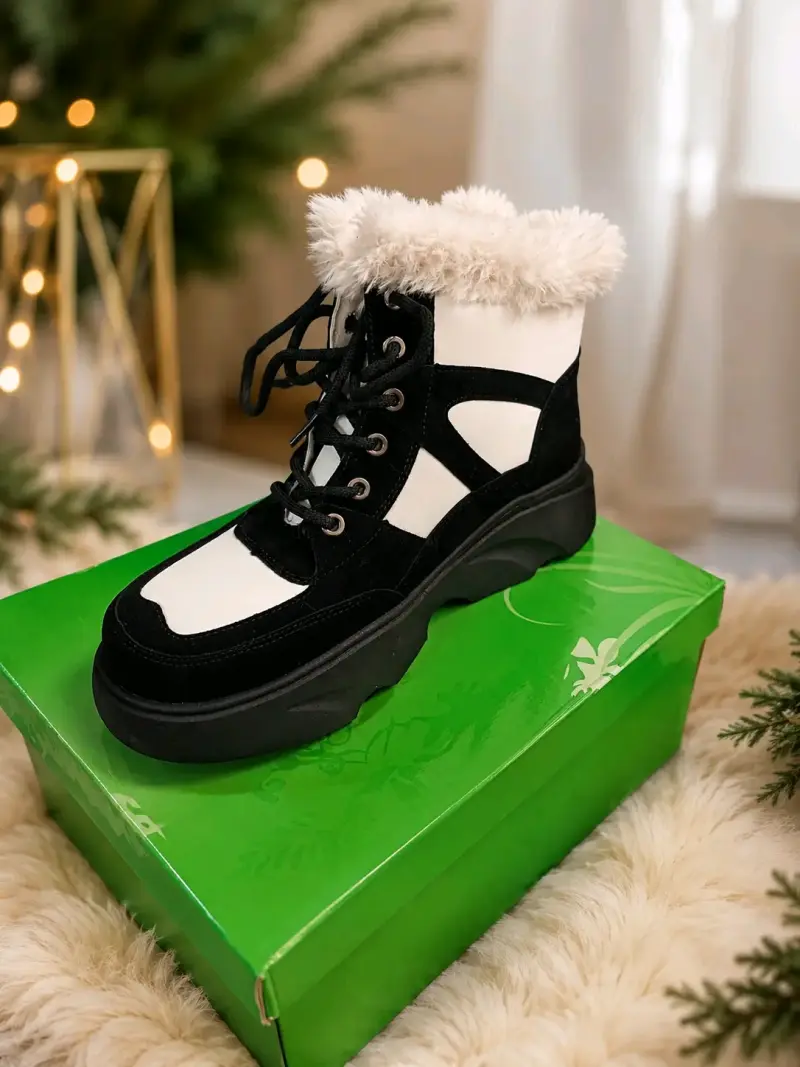 Botas de invierno con forro de piel sintética - 1