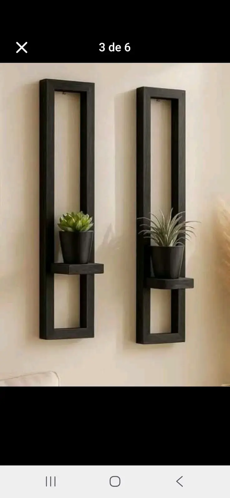 Estantes de pared decorativos negros - 1