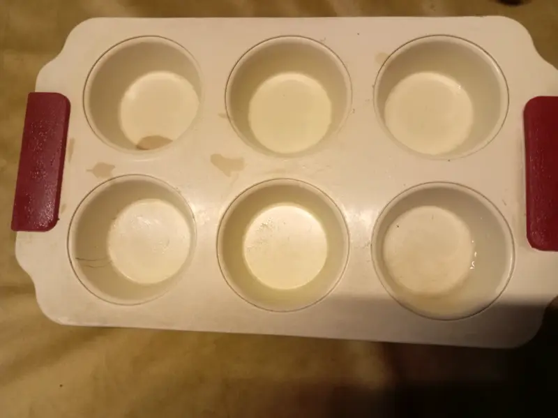 Molde para muffins de silicona con 6 cavidades