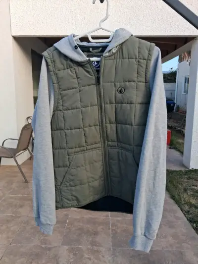 Chaqueta con capucha Volcom verde y gris - miniatura 1