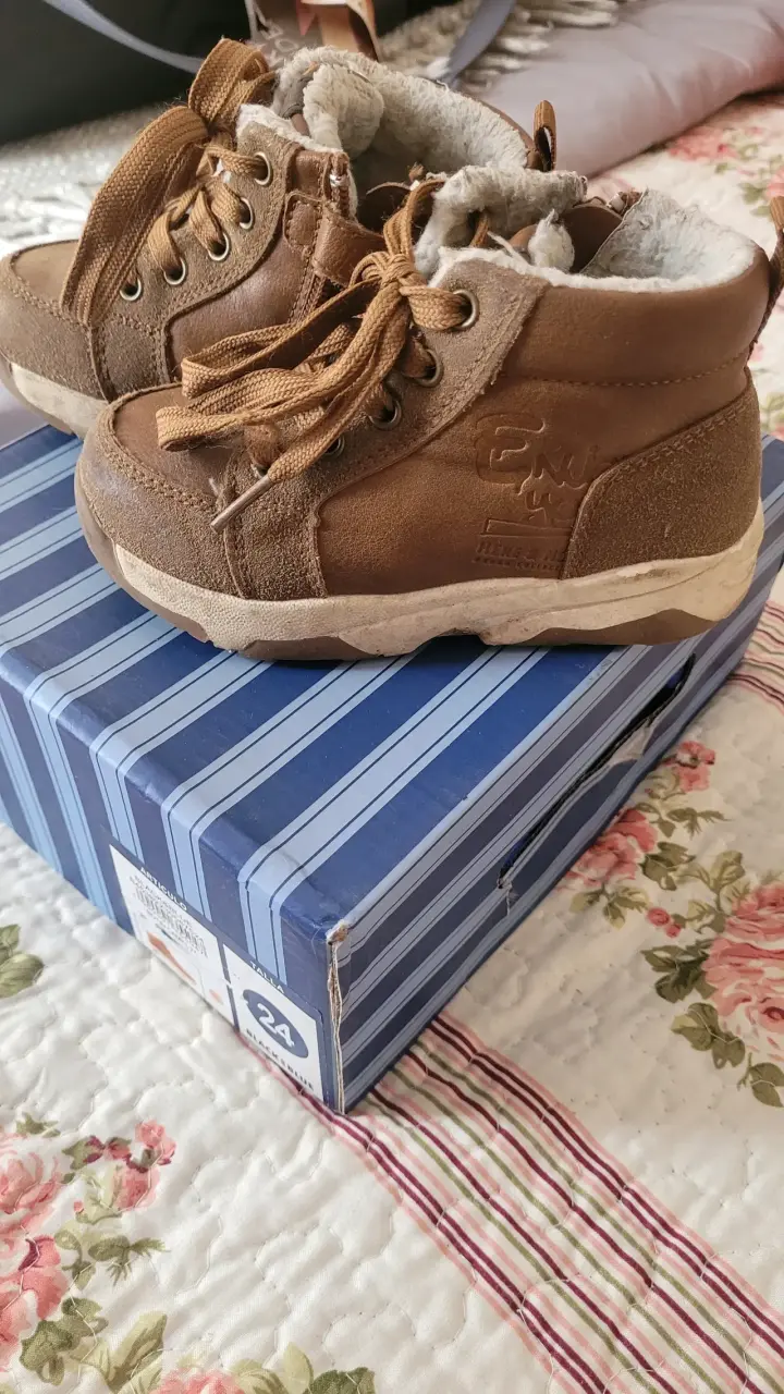Botines de cuero marrón para niños - 2