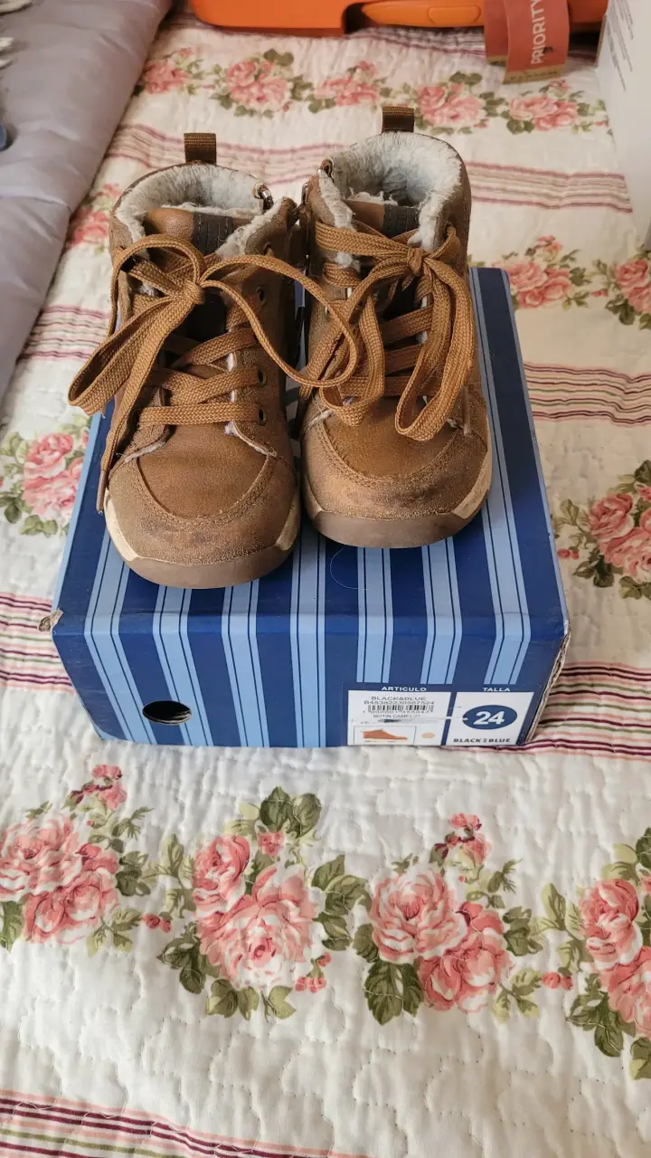 Botines de cuero marrón para niños - 3