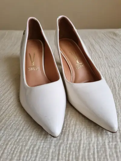 Zapatos de tacón blanco Vizzano elegantes - miniatura 1