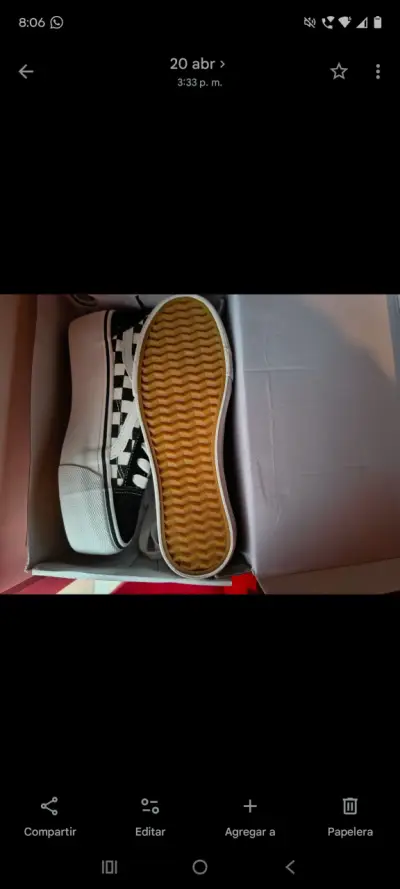 Zapatillas de lona a cuadros blanco y negro - miniatura 6