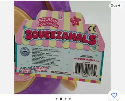 Set de 10 peluches squeezamals - miniatura 6